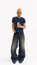 Ringer tee - Navy blue